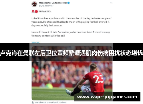 卢克肖在曼联左后卫位置频繁遭遇肌肉伤病困扰状态堪忧